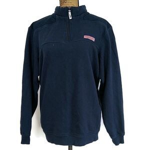 Vineyard Vines Womens S Sweatershirt Blue 1/4 Zip Pullover Long Sleeve Sweater